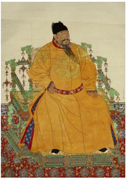 明成祖朱棣像轴。故宫博物院官网截图